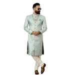 Stunning Sky Blue Banarasi Brocade Achkan | Father Son Combo | Perfect for Grooms | Jaipurio Collection